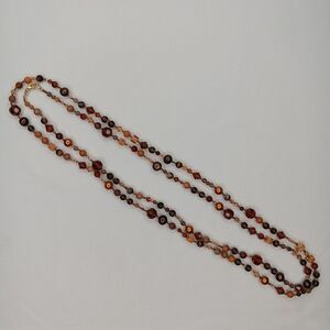 14k GF Clasp, Unakite Jasper Sunstone Tiger's Eye Faux Pearl Bead Necklace